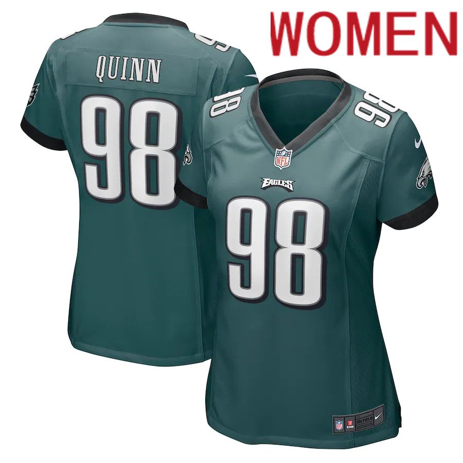 Women Philadelphia Eagles #98 Robert Quinn Nike Midnight Green Game Player NFL Jersey